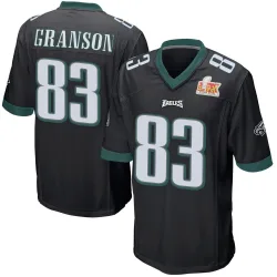 Youth Kylen Granson Philadelphia Eagles No.83 Game Alternate Super Bowl LIX Jersey - Black