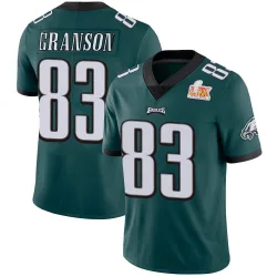 Youth Kylen Granson Philadelphia Eagles No.83 Limited Midnight Team Color Vapor Untouchable Super Bowl LIX Jersey - Green