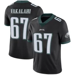 Youth Laekin Vakalahi Philadelphia Eagles No.67 Limited Alternate Vapor Untouchable Jersey - Black