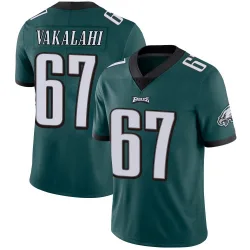 Youth Laekin Vakalahi Philadelphia Eagles No.67 Limited Midnight Team Color Vapor Untouchable Jersey - Green