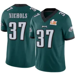 Youth Lew Nichols Philadelphia Eagles No.37 Limited Vapor F.U.S.E. Super Bowl LIX Jersey - Green