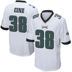 Youth Lewis Cine Philadelphia Eagles No.38 Game Jersey - White