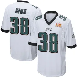 Youth Lewis Cine Philadelphia Eagles No.38 Game Super Bowl LIX Jersey - White