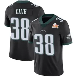 Youth Lewis Cine Philadelphia Eagles No.38 Limited Alternate Vapor Untouchable Super Bowl LIX Jersey - Black