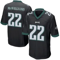 Youth Mac McWilliams Philadelphia Eagles No.22 Game Alternate Jersey - Black