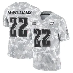 Youth Mac McWilliams Philadelphia Eagles No.22 Limited 2024 Salute to Service Jersey - Arctic Camo