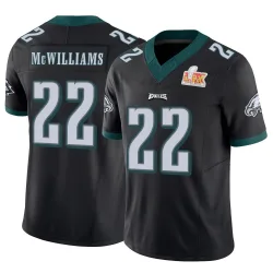Youth Mac McWilliams Philadelphia Eagles No.22 Limited Vapor F.U.S.E. Super Bowl LIX Jersey - Black