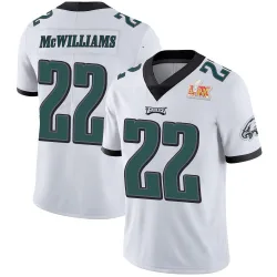 Youth Mac McWilliams Philadelphia Eagles No.22 Limited Vapor Untouchable Super Bowl LIX Jersey - White