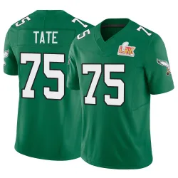 Youth Marcus Tate Philadelphia Eagles No.75 Limited Kelly Alternate Vapor F.U.S.E. Super Bowl LIX Jersey - Green