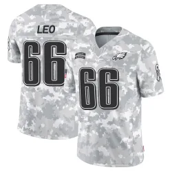 Youth Matt Leo Philadelphia Eagles No.66 Limited 2024 Salute to Service Jersey - Arctic Camo