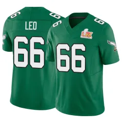 Youth Matt Leo Philadelphia Eagles No.66 Limited Kelly Alternate Vapor F.U.S.E. Super Bowl LIX Jersey - Green