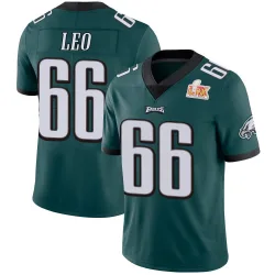 Youth Matt Leo Philadelphia Eagles No.66 Limited Midnight Team Color Vapor Untouchable Super Bowl LIX Jersey - Green