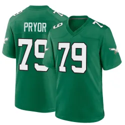 Youth Matt Pryor Philadelphia Eagles No.79 Game Kelly Alternate Jersey - Green
