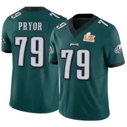 Youth Matt Pryor Philadelphia Eagles No.79 Limited Vapor F.U.S.E. Super Bowl LIX Jersey - Green