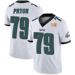 Youth Matt Pryor Philadelphia Eagles No.79 Limited Vapor Untouchable Super Bowl LIX Jersey - White
