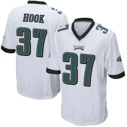 Youth Maxen Hook Philadelphia Eagles No.37 Game Jersey - White