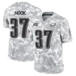 Youth Maxen Hook Philadelphia Eagles No.37 Limited 2024 Salute to Service Jersey - Arctic Camo