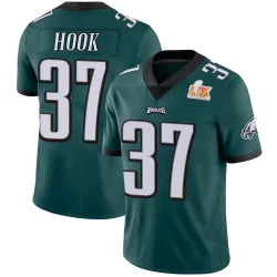 Youth Maxen Hook Philadelphia Eagles No.37 Limited Midnight Team Color Vapor Untouchable Super Bowl LIX Jersey - Green