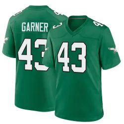 Youth Mekhi Garner Philadelphia Eagles No.43 Game Kelly Alternate Jersey - Green