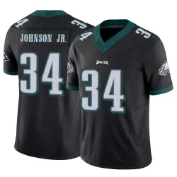 Youth Montrell Johnson Jr. Philadelphia Eagles No.34 Limited Vapor F.U.S.E. Jersey - Black
