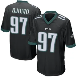 Youth Moro Ojomo Philadelphia Eagles No.97 Game Alternate Jersey - Black