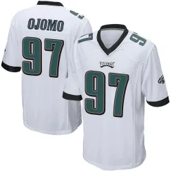 Youth Moro Ojomo Philadelphia Eagles No.97 Game Jersey - White