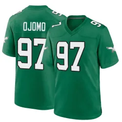 Youth Moro Ojomo Philadelphia Eagles No.97 Game Kelly Alternate Jersey - Green