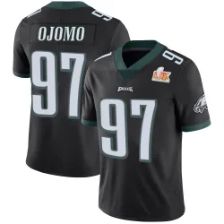 Youth Moro Ojomo Philadelphia Eagles No.97 Limited Alternate Vapor Untouchable Super Bowl LIX Jersey - Black