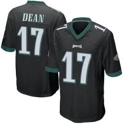 Youth Nakobe Dean Philadelphia Eagles No.17 Game Alternate Jersey - Black