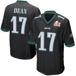 Youth Nakobe Dean Philadelphia Eagles No.17 Game Alternate Super Bowl LIX Jersey - Black