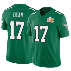 Youth Nakobe Dean Philadelphia Eagles No.17 Limited Kelly Alternate Vapor F.U.S.E. Super Bowl LIX Jersey - Green