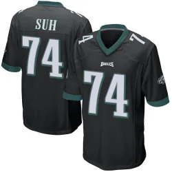 Youth Ndamukong Suh Philadelphia Eagles No.74 Game Alternate Jersey - Black
