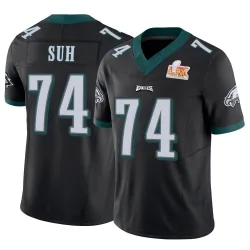 Youth Ndamukong Suh Philadelphia Eagles No.74 Limited Vapor F.U.S.E. Super Bowl LIX Jersey - Black