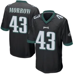 Youth Nicholas Morrow Philadelphia Eagles No.43 Game Alternate Jersey - Black