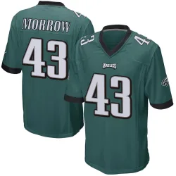 Youth Nicholas Morrow Philadelphia Eagles No.43 Game Team Color Jersey - Green