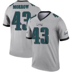 Youth Nicholas Morrow Philadelphia Eagles No.43 Legend Silver Inverted Jersey