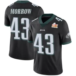 Youth Nicholas Morrow Philadelphia Eagles No.43 Limited Alternate Vapor Untouchable Super Bowl LIX Jersey - Black