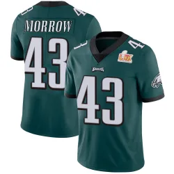 Youth Nicholas Morrow Philadelphia Eagles No.43 Limited Midnight Team Color Vapor Untouchable Super Bowl LIX Jersey - Green