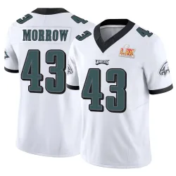 Youth Nicholas Morrow Philadelphia Eagles No.43 Limited Vapor F.U.S.E. Super Bowl LIX Jersey - White