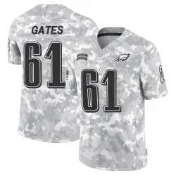 Youth Nick Gates Philadelphia Eagles No.61 Limited 2024 Salute to Service Jersey - Arctic Camo