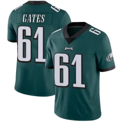 Youth Nick Gates Philadelphia Eagles No.61 Limited Midnight Team Color Vapor Untouchable Jersey - Green