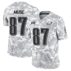 Youth Nick Muse Philadelphia Eagles No.87 Limited 2024 Salute to Service Jersey - Arctic Camo