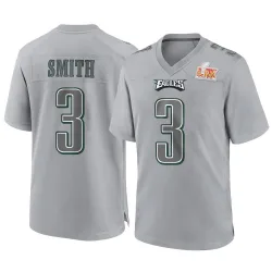 Youth Nolan Smith Jr. Philadelphia Eagles No.3 Game Atmosphere Fashion Super Bowl LIX Jersey - Gray