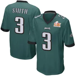 Youth Nolan Smith Jr. Philadelphia Eagles No.3 Game Team Color Super Bowl LIX Jersey - Green