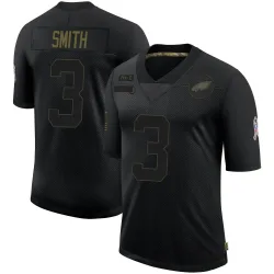 Youth Nolan Smith Jr. Philadelphia Eagles No.3 Limited 2020 Salute To Service Jersey - Black