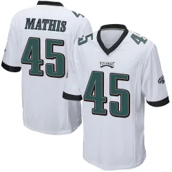 Youth Ochaun Mathis Philadelphia Eagles No.45 Game Jersey - White