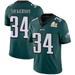Youth Parry Nickerson Philadelphia Eagles No.34 Limited Midnight Team Color Vapor Untouchable Super Bowl LIX Jersey - Green