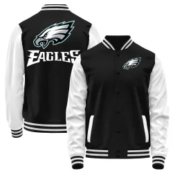 Youth Philadelphia Eagles No. Full-Snap Jacket - Black/White