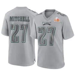 Youth Quinyon Mitchell Philadelphia Eagles No.27 Game Atmosphere Fashion Super Bowl LIX Jersey - Gray