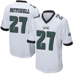 Youth Quinyon Mitchell Philadelphia Eagles No.27 Game Jersey - White